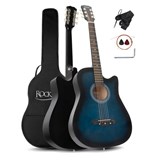 Set Chitara Acustica Rocktile WSD-5C-BUB Slim Line Westerngitarren Set Blueburst